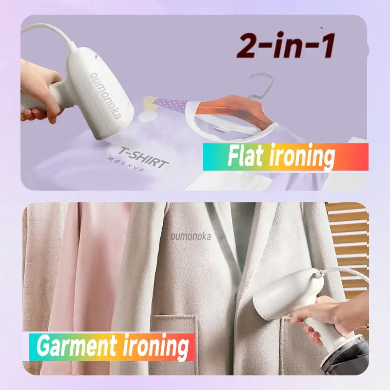 2 in 1 Handheld Clothes Electric Hanging Mite Removal Steamer Home Appliance