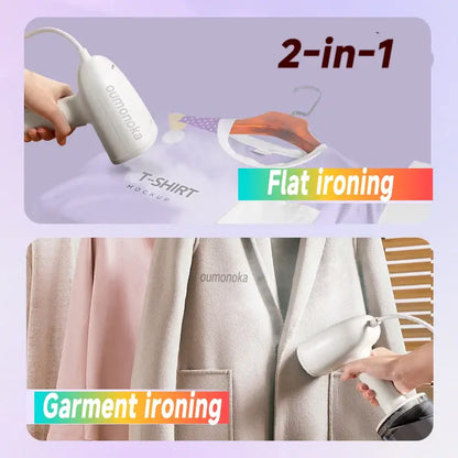 2 in 1 Handheld Clothes Electric Hanging Mite Removal Steamer Home Appliance