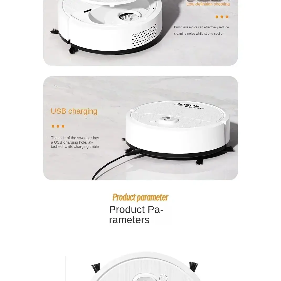 3 in 1 Sweeping Suction Mopping Robot Cleaner