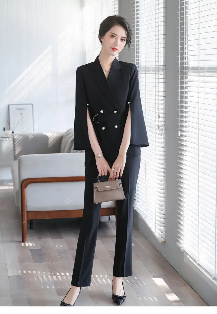 Women’s Double Breasted Flare Office Suit