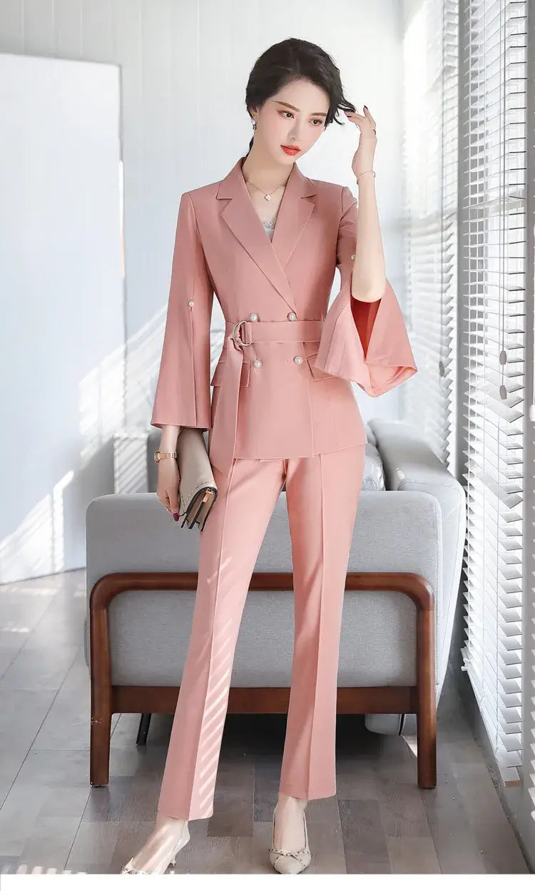 Women’s Double Breasted Flare Office Suit