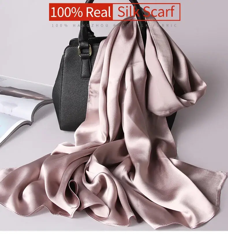 Luxury Silk Plain Satin Scarves