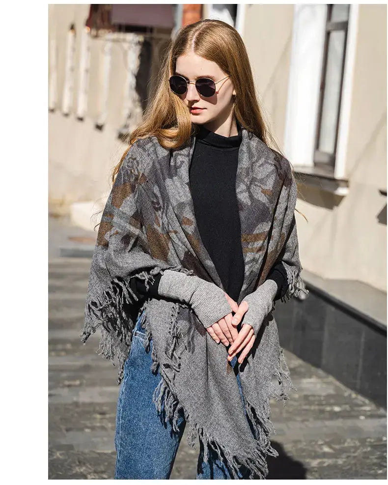 Women Cashmere Warm Scarves Long Thick Soft Shawl