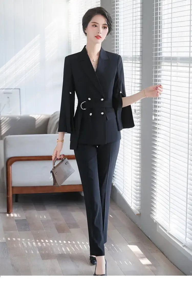 Women’s Double Breasted Flare Office Suit