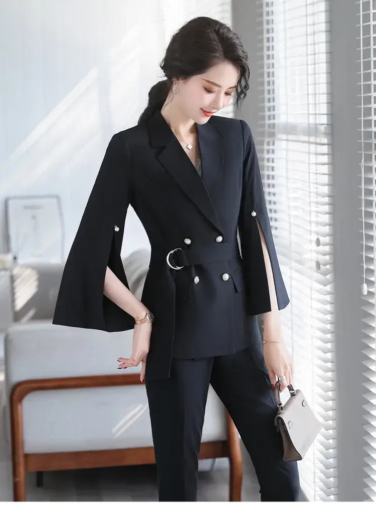 Women’s Double Breasted Flare Office Suit