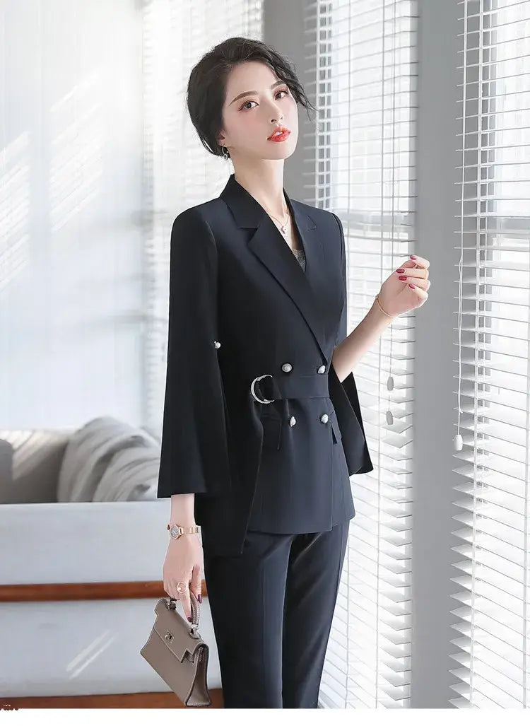 Women’s Double Breasted Flare Office Suit