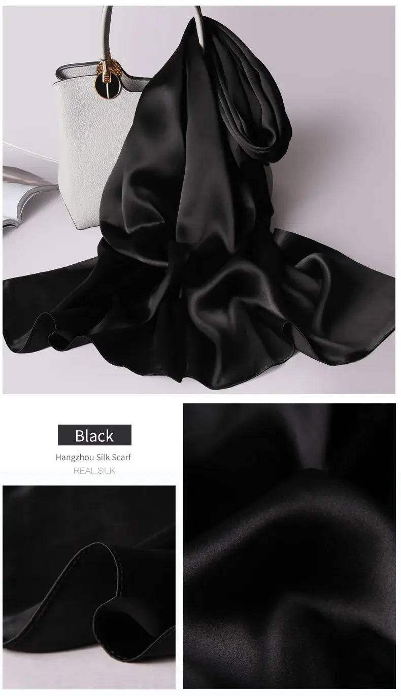 Luxury Silk Plain Satin Scarves