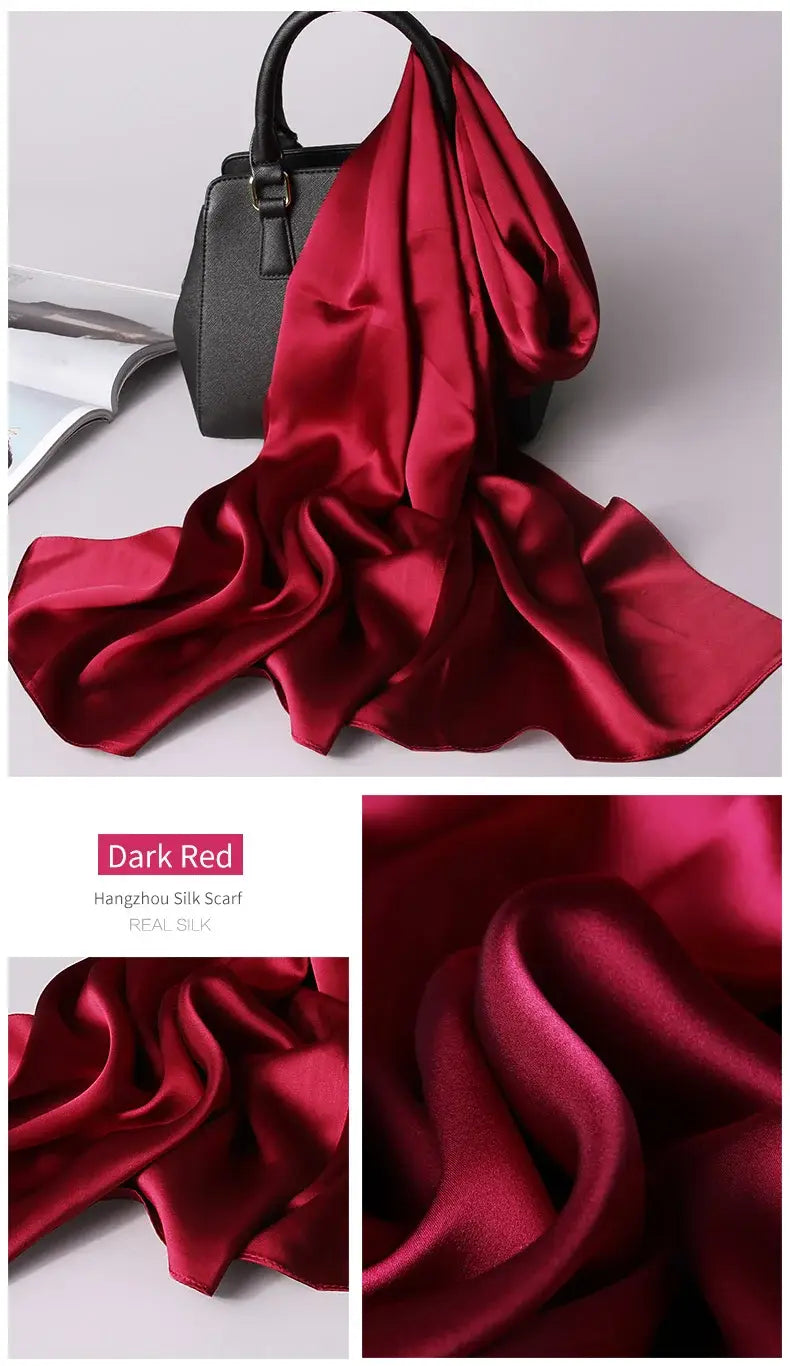 Luxury Silk Plain Satin Scarves