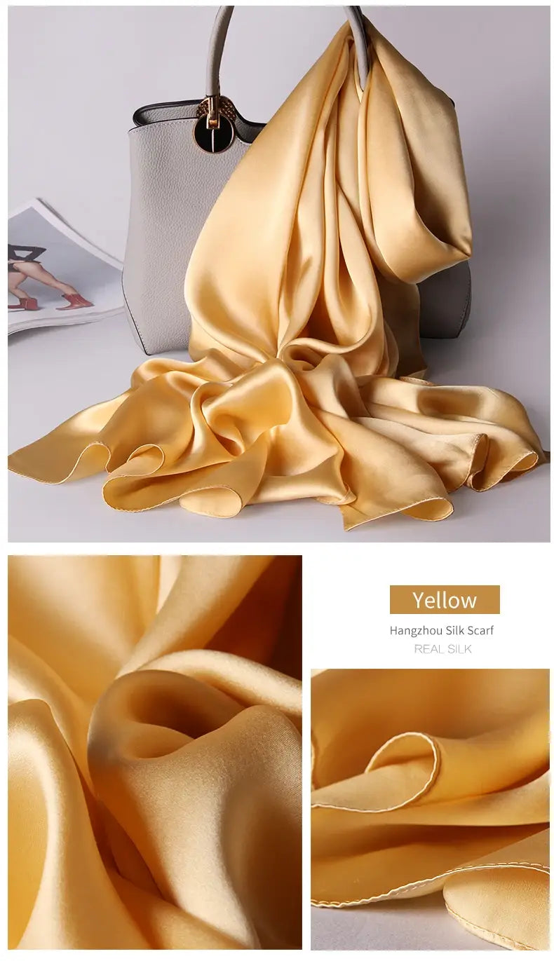 Luxury Silk Plain Satin Scarves