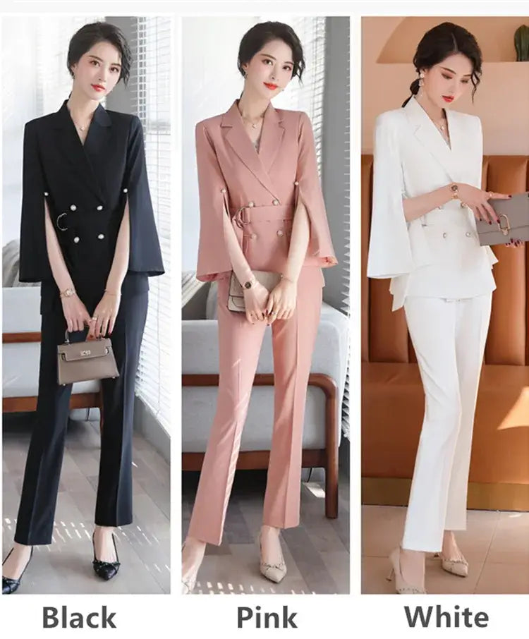 Women’s Double Breasted Flare Office Suit