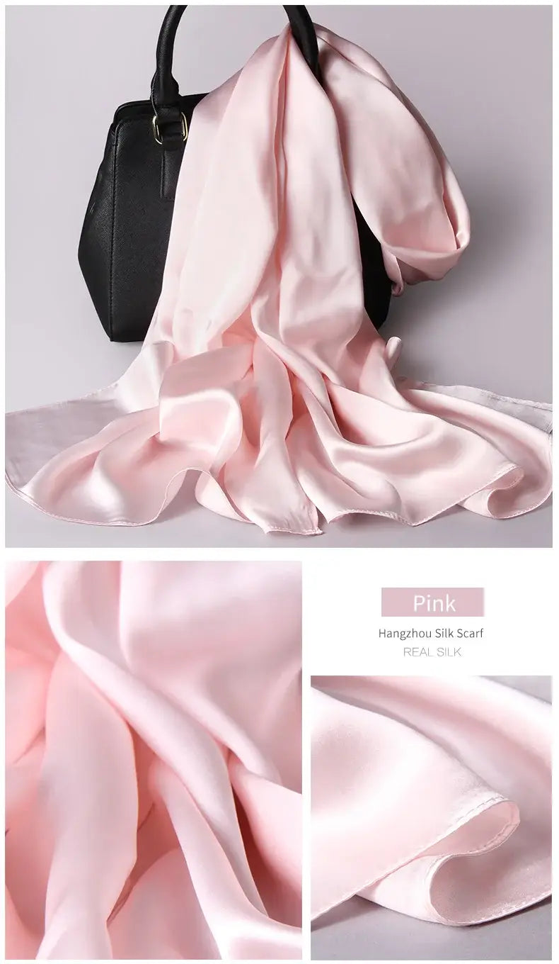 Luxury Silk Plain Satin Scarves