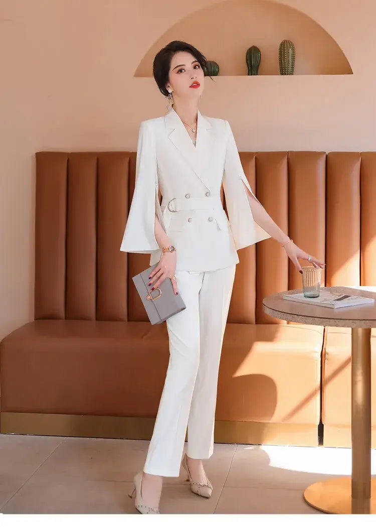 Women’s Double Breasted Flare Office Suit