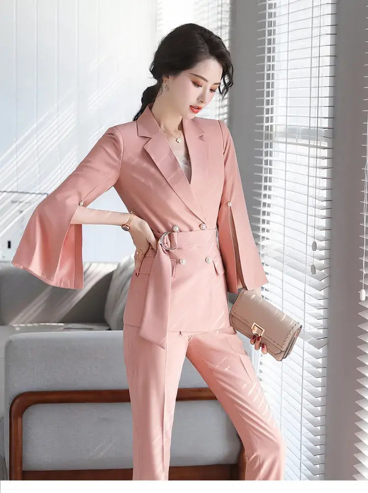 Women’s Double Breasted Flare Office Suit