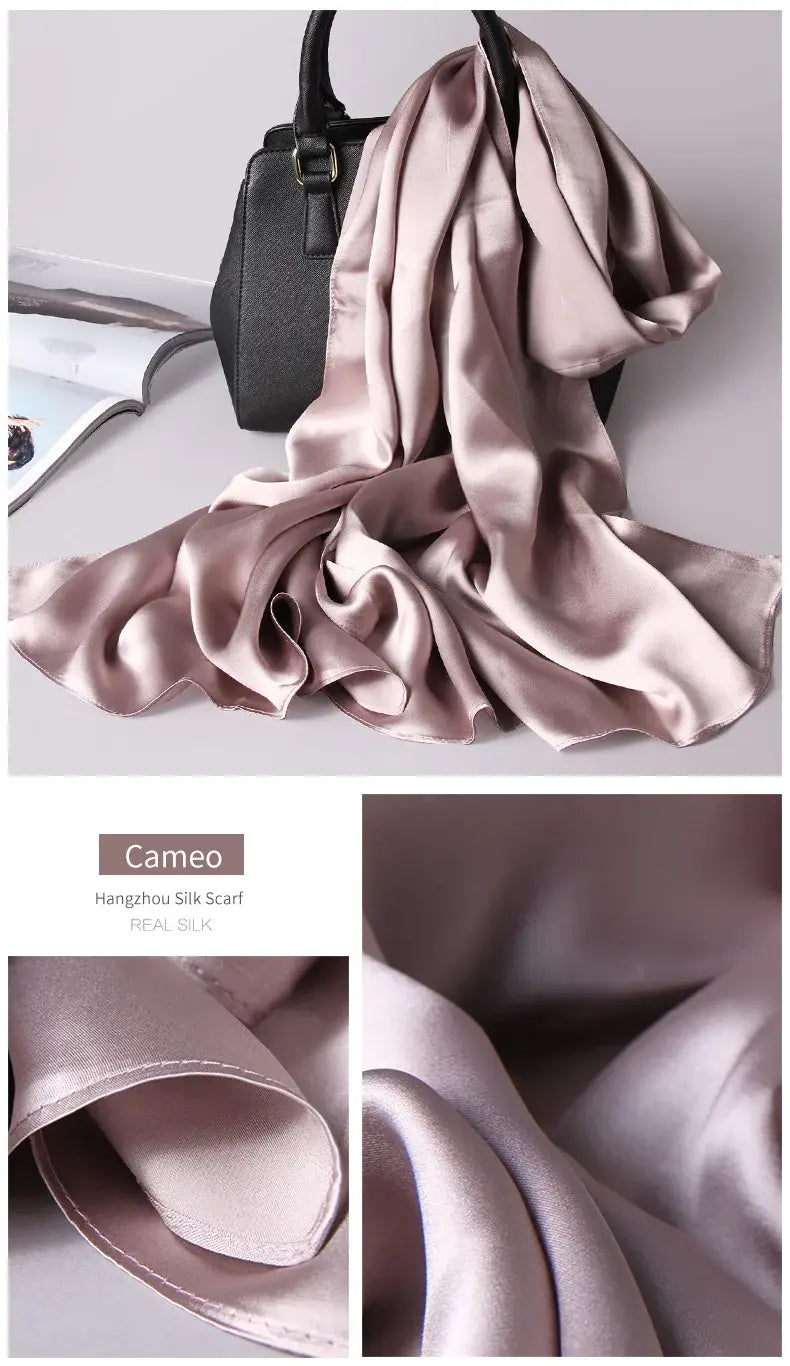 Luxury Silk Plain Satin Scarves