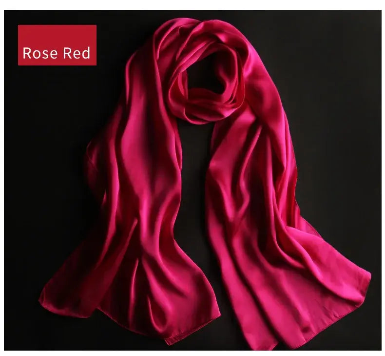 Luxury Silk Plain Satin Scarves