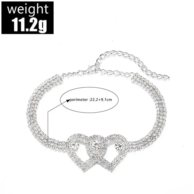 Luxury Zircon Crystal Anklets for Women