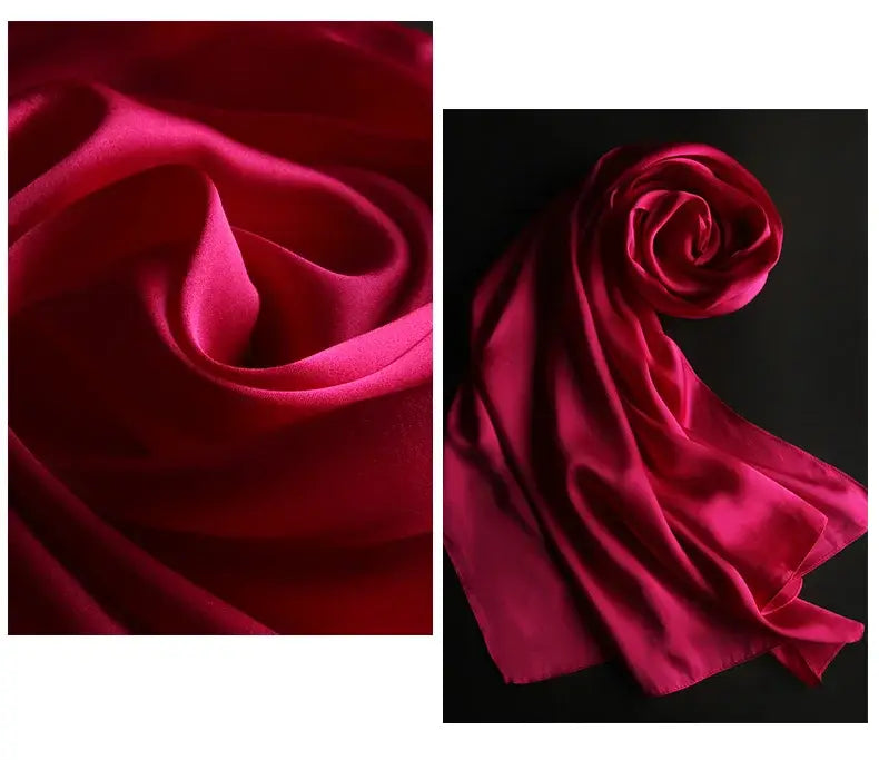 Luxury Silk Plain Satin Scarves