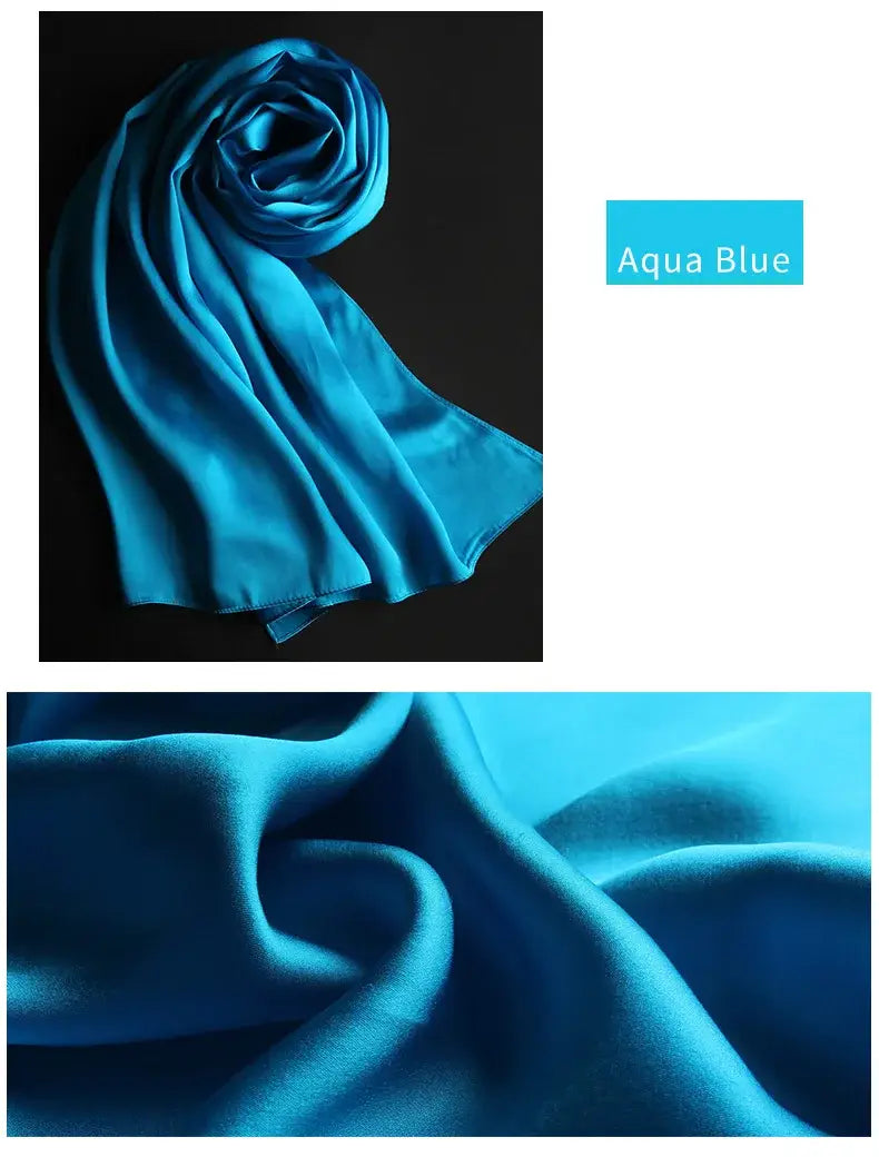 Luxury Silk Plain Satin Scarves