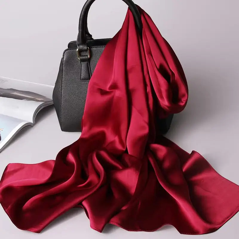 Luxury Silk Plain Satin Scarves