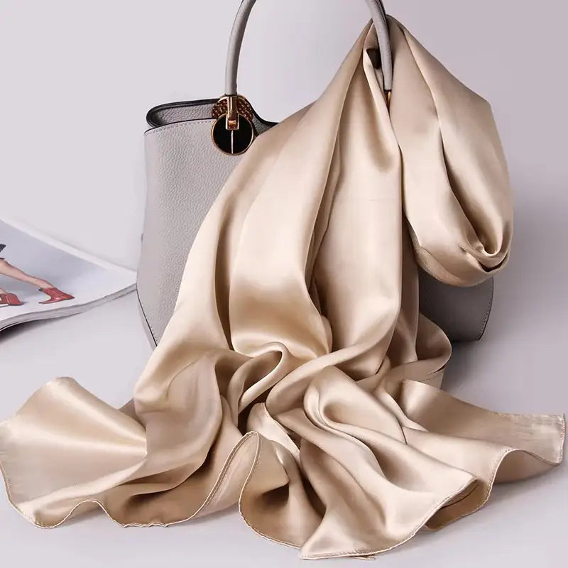 Luxury Silk Plain Satin Scarves