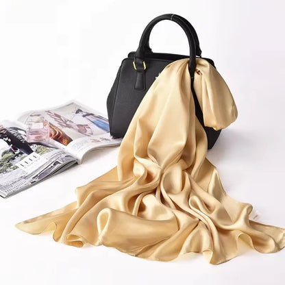 Luxury Silk Plain Satin Scarves