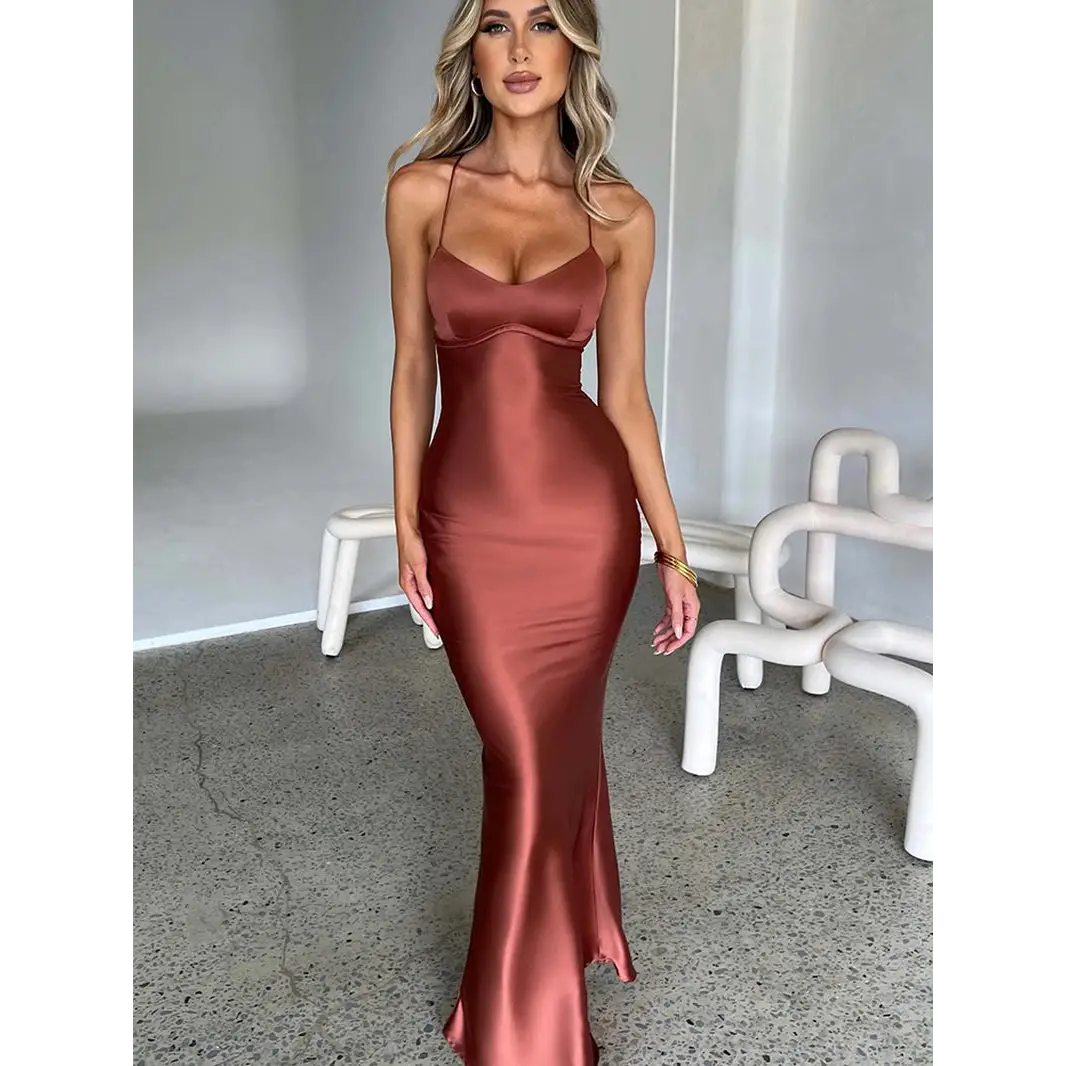 Mermaid Women Sweetheart Neck Sexy Slim Elegant Bodycon Dresses