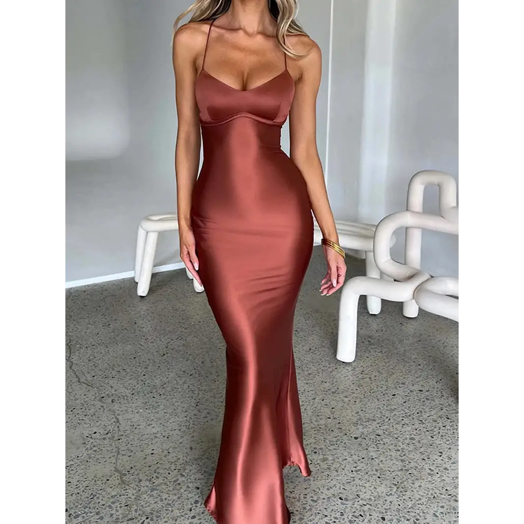 Mermaid Women Sweetheart Neck Sexy Slim Elegant Bodycon Dresses