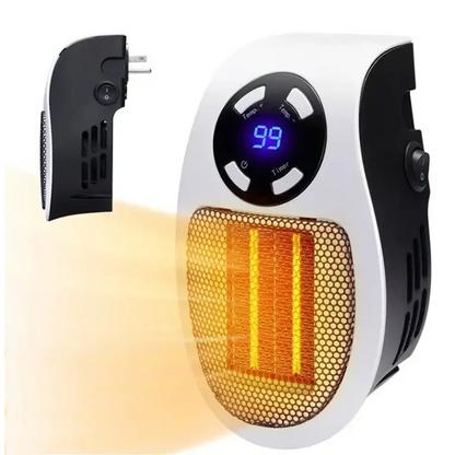 Mini Radiator Portable Remote Electric Heater - White