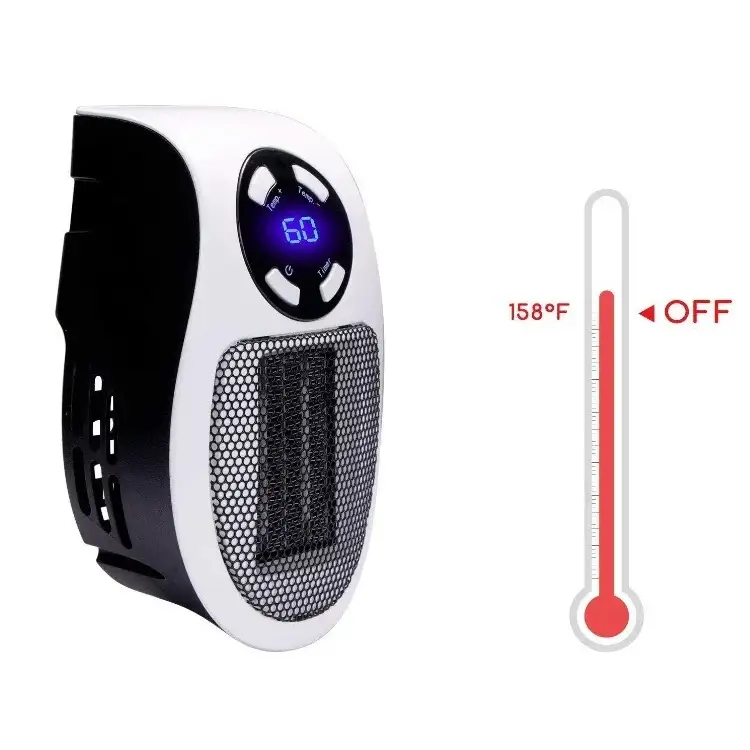 Mini Radiator Portable Remote Electric Heater - White