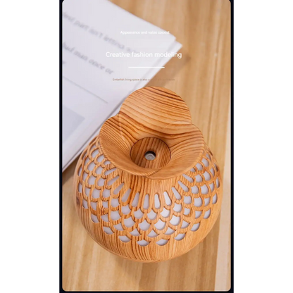 New Vintage Elegant Creative Wood Grain Flower Humidifier