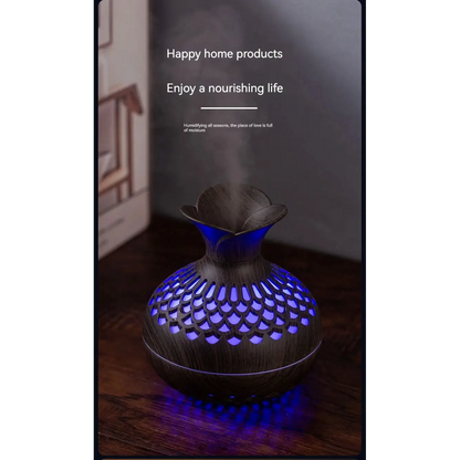 New Vintage Elegant Creative Wood Grain Flower Humidifier