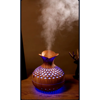 New Vintage Elegant Creative Wood Grain Flower Humidifier